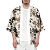 Indumenti da notte da uomo Stile vintage Kimono Robe Cardigan giapponese Camicie da uomo Estate Accappatoio allentato Taoista Giacca da casa casual Abiti Yukata