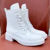 designerskie buty zimowe luksusowe buty but buts stylowy klasyczny Matt Patent skórzane deszczowe różnorodność czarny trójkąt markowy platforma cielęcy