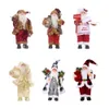 Andere evenementen Feestartikelen Kerstmis Kerstman Speelgoed met cadeauzakje Stand Decor Hars Mini Holding Cadeaus Thuis Navidad Ornamenten 2024 231030