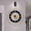 Wall Clocks Gift Home Clock Pieces Living Room Art Unique Gold Decoration Round Black Modern Silent Nordic Saat Decor
