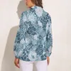 Damenblusen Ditsy Blumendruck Lose Bluse Vintage Blumen Streetwear Übergroße weibliche Langarm-Büroarbeitshemd Frühlingsoberteile