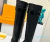 gner Classic Metal Letter And Printed Knight Boots Genuine Leather Large Sole Non slides Zipper Ladies High