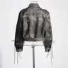 Women's Jackets SuperAen Korean Design Short Washed Leather Clothes 2023 Asymmetric Zipper Street Style Jacket Women