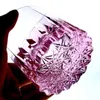 Wine Glasses Luxury Hand-carved Edo Kiriko K9 Optical Crystal Cup Pure Whiskey Glass Sparkling Hand Carved Rock Whisky