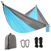 Muebles de campamento 210T Nylon Tela de paracaídas Color a juego Ultra ligero con correas y mosquetón Camping Viaje Supervivencia Cama de caza al aire libre