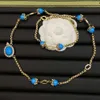 New G-line Blue Handsome Versatile Women's Fantasy Colorful Light Simple G Collar Chain Exquisite Clothing Accessories