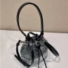 Designer Bag Handbag Crystal Bucket Bag Mini Imitation Crystal Satin Material axelväska allt avslappnad utseende nivå superhög netkändis samma väska