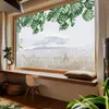 Window Stickers Kizcozy Tropical Leaves Privacy Film Non-Adhesive Static Cling For Balcony Glass Decor