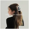 Accessori per capelli Clip da donna semplici Forcina geometrica di grandi dimensioni Artiglio in tinta unita per prodotti di consegna a goccia Strumenti Dh6Hk