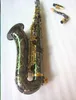 Nouveau saxophone ténor de haute qualité B plat jouant professionnellement paragraphe placage musique noir nickel or saxophone avec étui accessoires