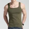 Men's Tank Tops Summer Men Casual Top Cotton Square Collar Solid Fitness Bodybuilding Sleeveless XXL Plus Size Clothes228n