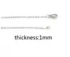 10pcs 40 45 50 55 60 cm Stal nierdzewna łańcuch kabla naszyjniki 1 mm 1mm 1,5 mm 2 mm łańcuchowe naszyjniki dla damskiej biżuterii biżuterii
