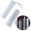 Storage Boxes 1pc Clear Plastic Retractable Pencil Holder Adjustable Height Makeup Brush Cylinder With Lid Dustproof Cosmetic Box