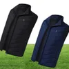 Gilet riscaldato a 9 aree Giacca USB da uomo Giacca invernale senza maniche riscaldata elettrica Gilet da caccia per pesca all'aperto 2110198460065