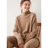 Pulls pour femmes 2023 hiver pur cachemire tricot pull de haute qualité épaissir pull à manches longues femme lâche grande taille hauts