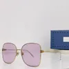 럭셔리 여성 선글라스 GG 선글라스 디자이너 대형 프레임 유리 제곱 선글라스 단순한 유럽 스타일 좋은 품질의 금속 프레임 얼굴 UV400