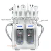 6in1 H2-O2 Hydra Dermabrasion RF Bio-lifting Spa Hydro Microdermabrasion Machine faciale/eau froide marteau oxygène Spray Etdir