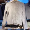 Женский трикотаж, повседневный женский однобортный вязаный кардиган, осень 2023, модные женские серые свитера с круглым вырезом, женские шикарные топы с длинными рукавами