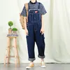 Men's Jeans For Men Korean Version Of Tooling Jumpsuits One-Piece Bib Blue Denim Trousers Overalls More Size S-3XL