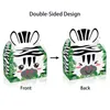 Gift Wrap 12Pcs/lot Jungle animal candy box zebra Elephant giraffe gift box Tiger/monkey Portable biscuit box for birthday Party favors 231030