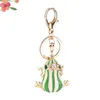 Keychains Frogs Kids Key Chain Crown Keychain Animal Creative Bag Pendant Alloy Ring Miss