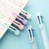 1st 0,5 mm Creative Macaron 6 Color Ballpoint Pen Candy Multi Ink Spot Liner Marker Office School