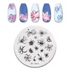 Alla hjärtans dag nagelstämpelplattor Rose Flower Love Nail Art Plate Rostfritt stål Nageldesign Stencil Tools Nagel Artnail Mallar Nail Art Tools