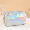 Cosmetic Bags Cases Solid Color Laser Bag Ins Wind Portable Wash Storage Makeup Gift Pouch Travel Organizer 231030