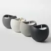 Kandelaars, 4 stuks, creatieve container, Scandinavisch, zwart wit, grijs, lege keramische pot