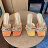 Femmes Top 2023 Sandales de qualité Sandals Stémorceiteurs Smaipers Diamond Bow Sweet High Heels Open Toe Wedding Party Chaussures 6cm 984 469 5