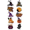 Other Event Party Supplies Happy Halloween Pumpkin Ghost Bat Skull Front Door Hanging Sign Paper Props Home Wall Decorations 231030