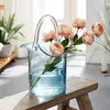 Vases 1Pc Nordic Style Creative Hydroponic Transparent Vase Living Room Bedroom Coffee Table Tabletop Glass Flower Basket Decoration