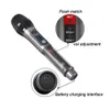 Walkie Talkie Wireless Microphone G Mark X220U UHF Karaoke Mic Recording HandHeld 2 -kanal Litiumbatteri 50 m för Stage Church Party School 231030