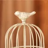 Bougeoirs européens classiques en fer, cage à oiseaux, chandelier, décoration de Table, artisanat El Western Restaurant, dentelle exquise