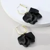 Korean Fashion Acrylic Rose Petals Flower Dangle Earrings For Women 2022 Trend Luxury Design Wedding Party Jewelry Accessories EarringsDangle Earrings