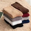 Mens Socks 3Pairs Winter Warm Coral Fleece Men Solid Loose Sleeping Velvet Home Fluffy Stocking Thicken Thermal Sox Calcetines 231027