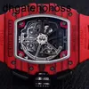 Richardmillss Watch Milles Watches Richar Miller RM 1103 NTPT Red Devil Mens Series Colfiber Automatic Mechanic med Security Card S8N2