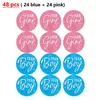 Other Event Party Supplies 48 60pcs Gender Reveal Silicone Wristbands balloon Decoration Boy or Girl Sticker Baby Shower 231027