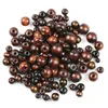10 ~ 500st Bruna naturliga träpärlor 5/6/8/10/12mm miljövänligt trä runda lösa pärlor för smycken makeing armband diy mode smyckebeads runda pärlor