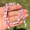 6/8/10 mm platte ronde kleuren kwaad ooglemwerk millefiori geglazuurde glazen kralen voor sieraden maken doe -het -zelf armband ketting accessoires mode juwelen