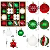 Christmas Decorations Christmas Ball Ornaments 6cm 3cm Xmas Tree Decorations Plastic Shatterproof Snowflake with Hanging Loop for Christmas Party 231027
