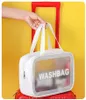 Kosmetiska väskor fall bärbar sminkpåse stor kapacitet rese lagring toalettartätning vattentät transparent kosmetika 231030