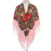 Платки 135*135 см, женский русский стиль, большой квадратный шарф, шаль в стиле ретро, хлопковые шарфы с бахромой, хиджаб, этнические шали, бандана 231027