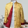 Vestes pour hommes Tang costume manteau rétro à manches longues réversible chemise chinoise style traditionnel col montant mâle haut pour la vie quotidienne