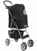 4 عجلات عجلات للحيوانات الأليفة Cat Dog Cage Stroller Travel Travel Travel Travel Black8741916