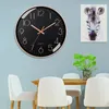 Wall Clocks Nordic Clock Modern Minimalist Round Decorative for Living Room Machinery Quartz Silent Vintage 231030