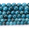 Naturstenpärlor blå apatitpärlor runda lös distanspärla för smycken som gör DIY charmarmband accessroies 6/8/10mm mode smyckebeads