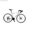 Vélos 21/27 vitesse vélo de route 26.8 pouces 49 cm roue en alliage d'aluminium cadre poignée incurvée frein à disque mécanique vélo Q231030