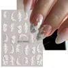 Schneeglöckchen 5D geprägte Nagelaufkleber Acryl weiß blau gravierte Blumenblatt Hochzeitsaufkleber Slider Maniküre Dekoration BESTZ-5D29 Nail ArtStickers Abziehbilder Nagelkunst