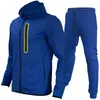 Herren-Hoodie Tike Tech-Designer-Hoodies Lauf- und Outdoor-Trainingsset Zweiteiliges Trainingsanzug-Set Kapuzen-Cardigan in Kontrastfarben Frühlings- und Herbst-Set 08